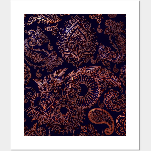 Pattern Mandala Paisley Shine Wall Art by urbeed